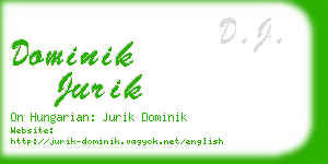 dominik jurik business card
